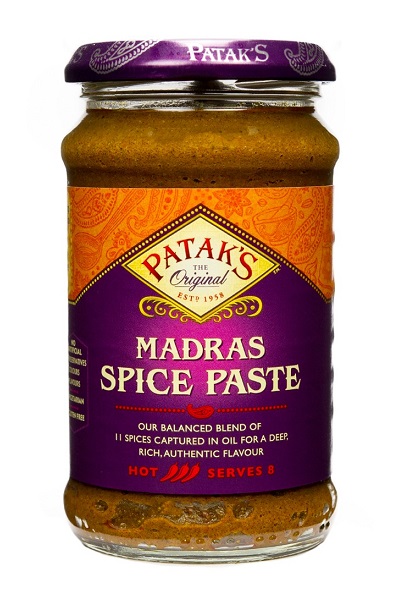 Madras Curry Paste piccante - Patak's 283g.